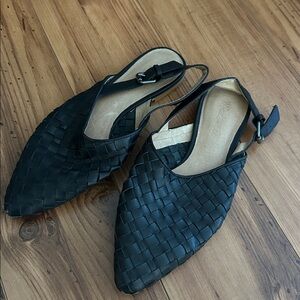 Madewell Black Woven Mules